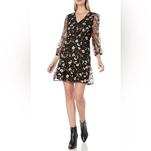 sam edelman embroidered mesh dress Sam Edelman Women's Floral Sequence Strapless Dress